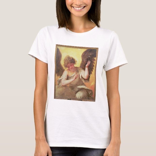 T-shirt Un ange tenant une flacon en verre (Devant)