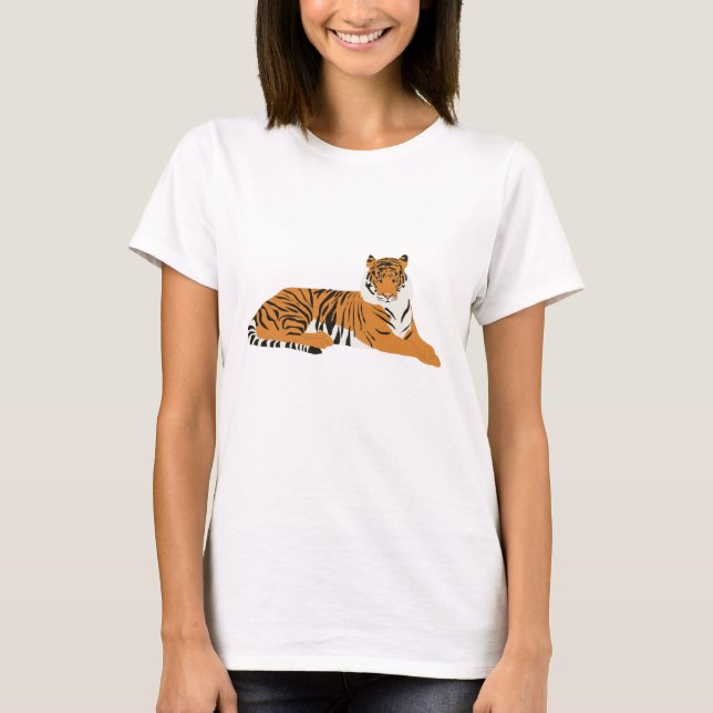 T-shirt Un animal tigre de la jungle (Devant)