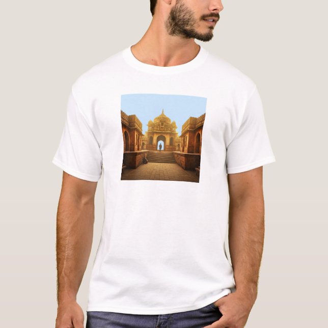T-shirt Un aperçu de la métropole futuriste indienne (Devant)