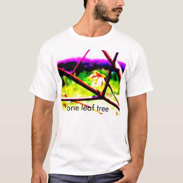 T-shirt un arbre de feuille (Devant)