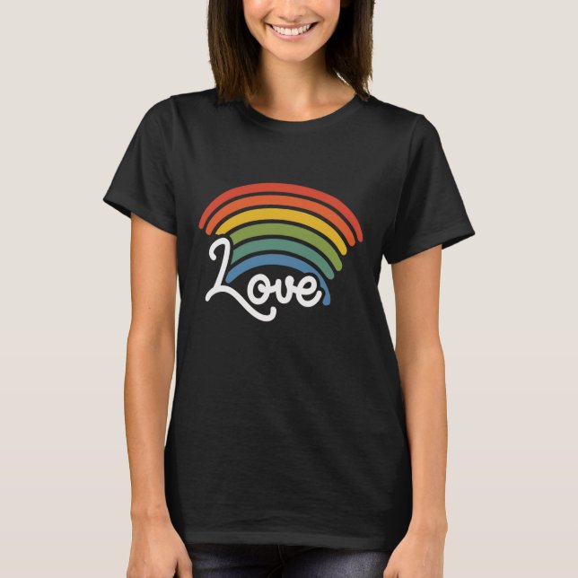 T-shirt Un arc-en-ciel d'amour (Devant)