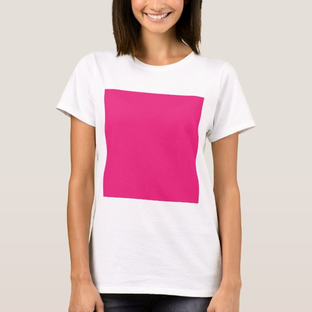 T-shirt un arrière - plan rose avec une bordure noire (Devant)