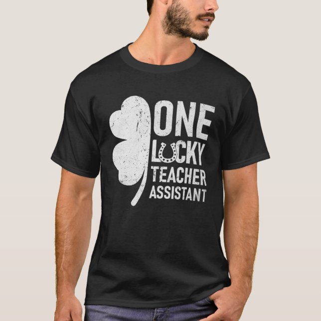 T-shirt Un assistant enseignant chanceux St patrick corres (Devant)