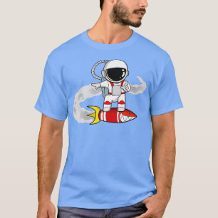 T-shirt Un astronaute à la fusée
