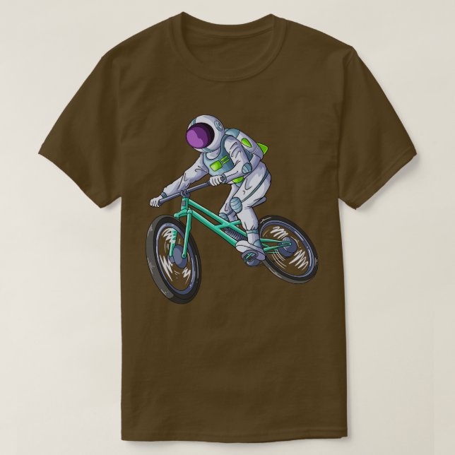 T-shirt Un astronaute à vélo sur la lune (Design devant)