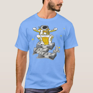 T-shirt Un astronaute assis sur MoneyFun Bitcoin L'avenir