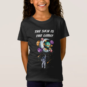 T-Shirt Un astronaute drôle tient un ballon de planètes