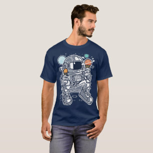 T-shirt Un astronaute mangeant de la glace planétaire dan