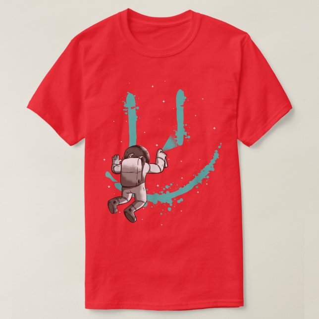 T-shirt Un astronaute peint la conception cosmique Galaxy- (Design devant)