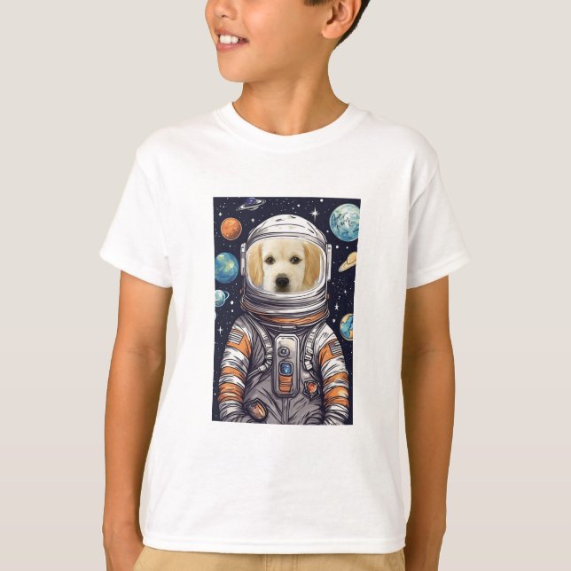 T-shirt Un Astronaute Photo Personnalisé Coupe La Face (Devant)