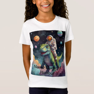 T-Shirt Un astronaute sur Dino dans l'espace