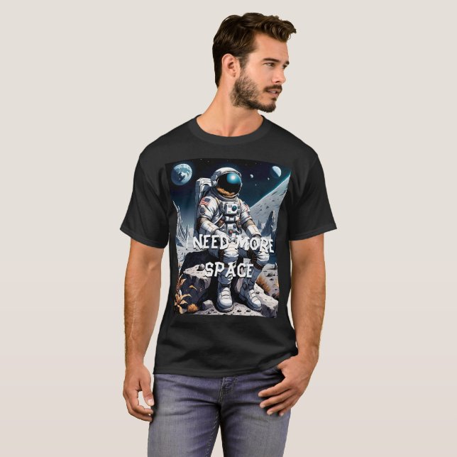 T-shirt Un astronaute sur la Lune Drôle Drôle de dire (Devant entier)