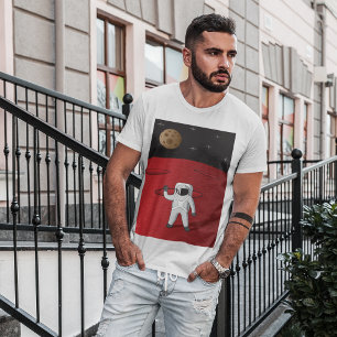 T-shirt Un astronaute sur Mars Space Explorer Red Planet