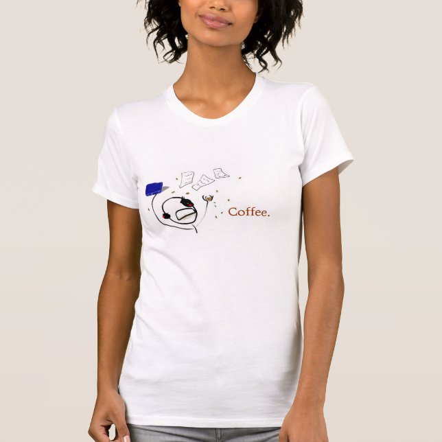 T-shirt Un auteur sans café (Devant)
