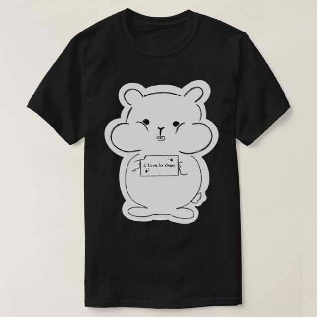 T-shirt Un autocollant de hamster ! (Design devant)