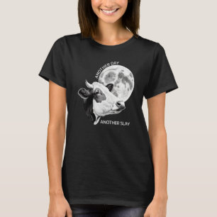T-shirt Un autre jour Une autre lune de vache tache Motiva