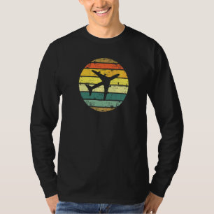 T-shirt Un avion à réaction 747 de coucher de soleil vinta