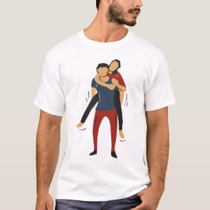 T-shirt "Un beau couple qui aime le moment"