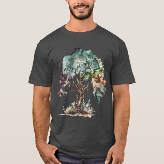 T-shirt Un beau design d'arbre de vie dans des watercol de