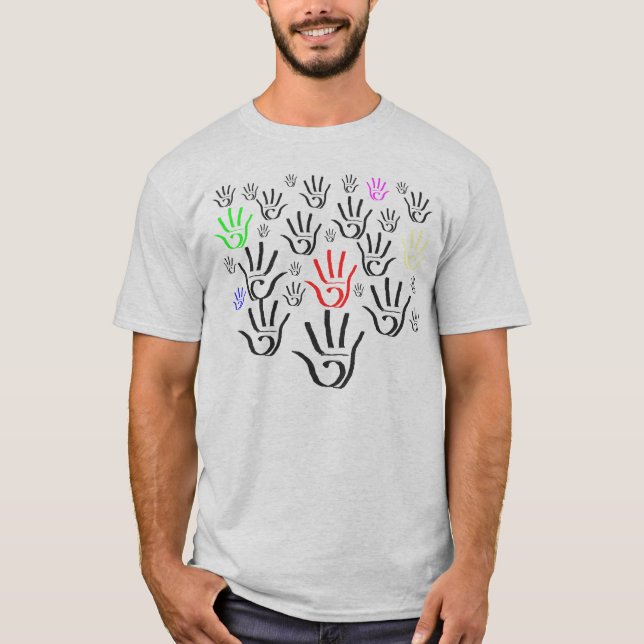 T-shirt Un bon nombre de mains (Devant)