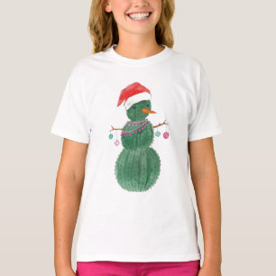 T-shirt Un bonhomme de neige de Noël très cactus