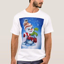 T-shirt Un bonhomme de neige festif
