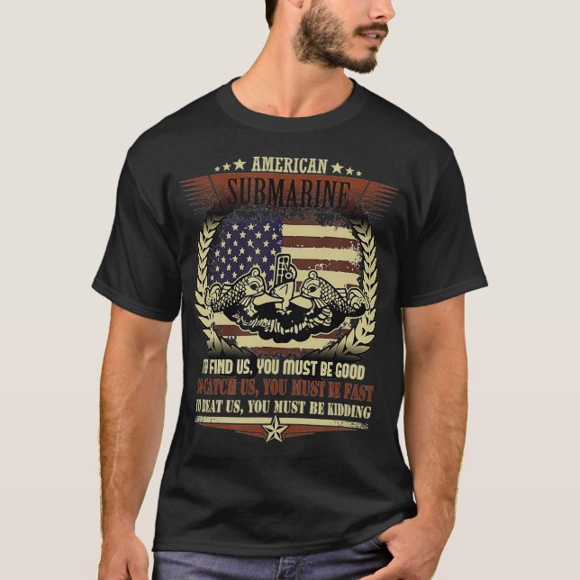 T-shirt Un Cadeau De Sous-Marin Militaire Américain Pour U (Devant)