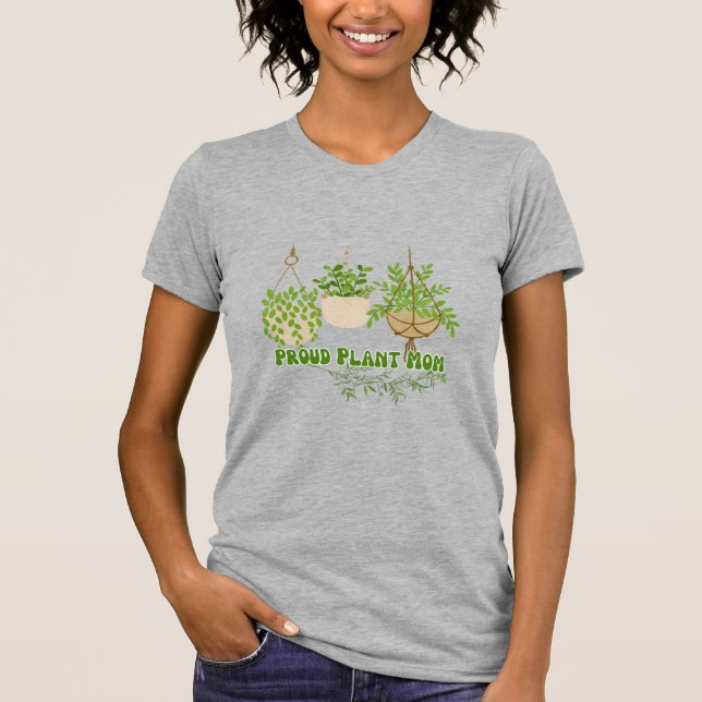 T-shirt Un cadeau parfait pour maman amoureuse plante. (Devant)