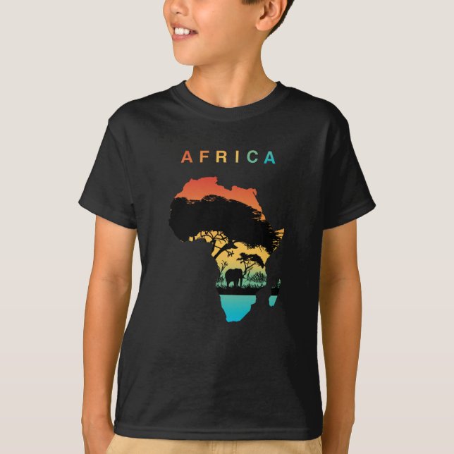 T-shirt Un cadeau pour les Africains de la carte Blackpowe (Devant)
