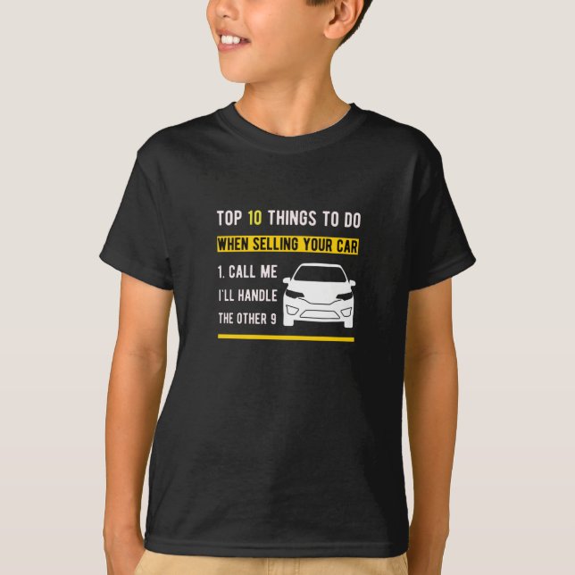 T-shirt Un cadeau pour vendeur de voitures pour vendeur de (Devant)