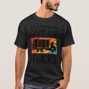 T-shirt Un Camion-poubelle Juste Un Garçon Qui Aime Les Ca