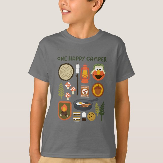 T-shirt Un campeur heureux (Devant)