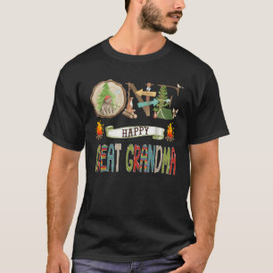 T-shirt Un Camping Grand Grand Grand Grand Grand-Mère 1 An
