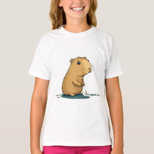 T-shirt un capybara au trou d'arrosage