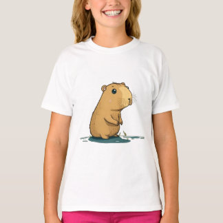 T-shirt un capybara au trou d'arrosage
