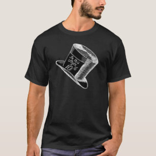 T-shirt Un casquette fou de chapelier dans le noir
