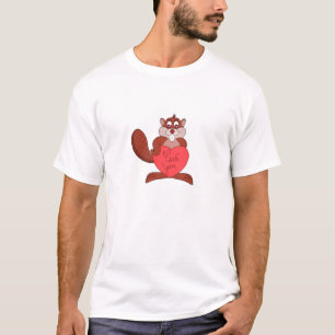 T-shirt Un castor amoureux