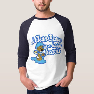 T-shirt Un castor propre est un castor heureux