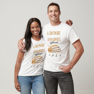 T-shirt Un cauchemar de développeur de logiciel mignon bug
