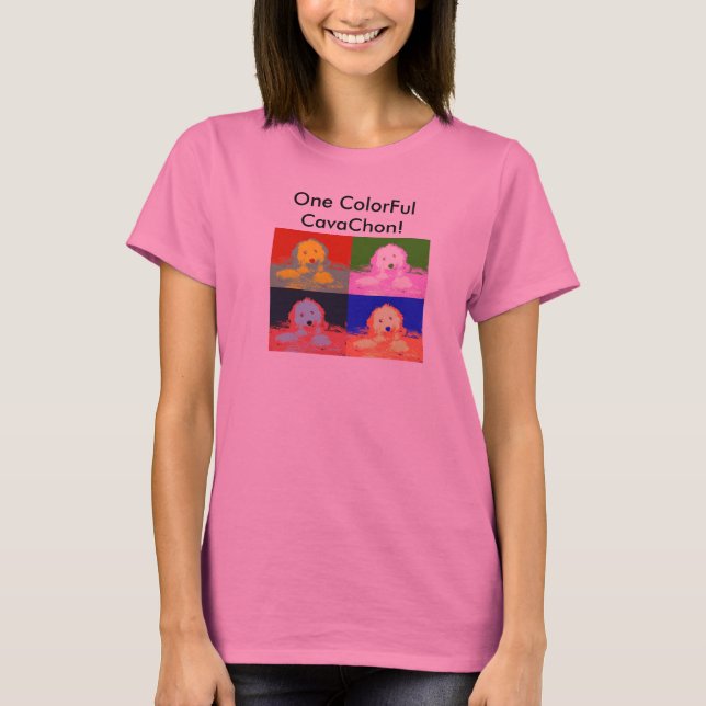 T-shirt Un CavaChon coloré ! (Devant)