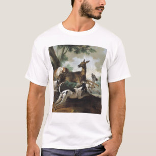 T-shirt Un cerf commun chassé par des chiens, 1725
