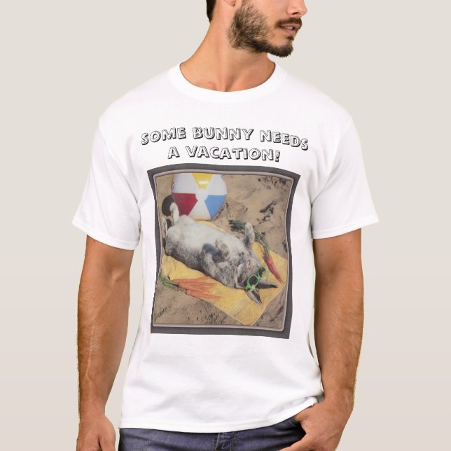 T-shirt Un certain lapin a besoin des vacances ! (Devant)