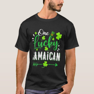 T-shirt Un chanceux Shamrock jamaïcain Leprechaun Casquett