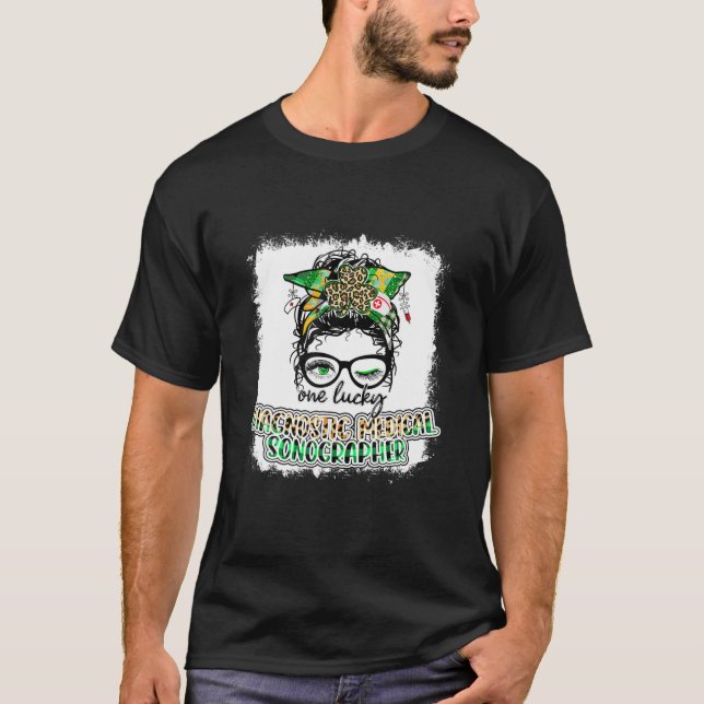 T-shirt Un Chanceux Songraphe Médicale Diagnostic Un Chanc (Devant)