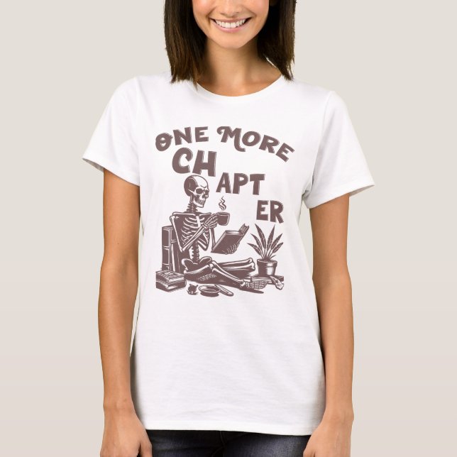 T-shirt Un Chapitre De Plus, Louveur De Livre De Café (Devant)