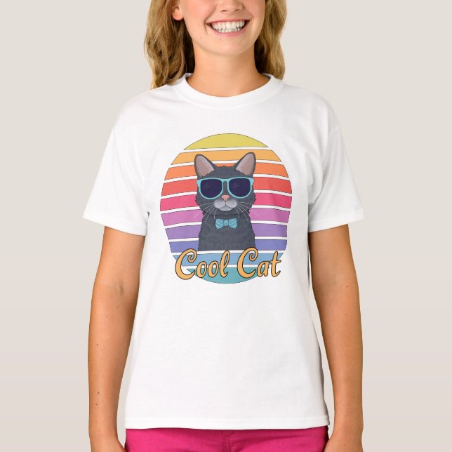 T-shirt Un chat Cool (Devant)