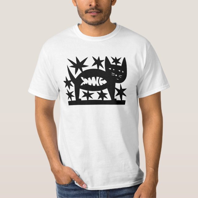 T-shirt Un chat heureux (Devant)