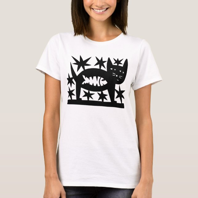 T-shirt Un chat heureux (Devant)
