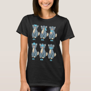 T-shirt Un chat mignon montre aux étudiants comment porter