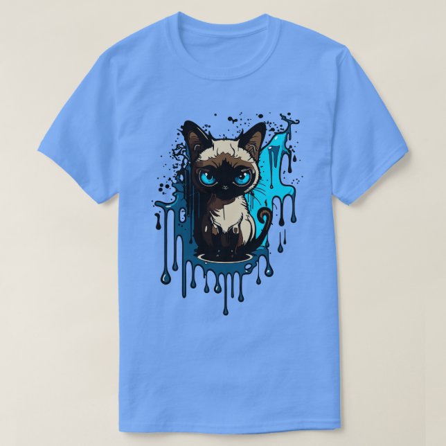 T-shirt un chat siamois (Design devant)